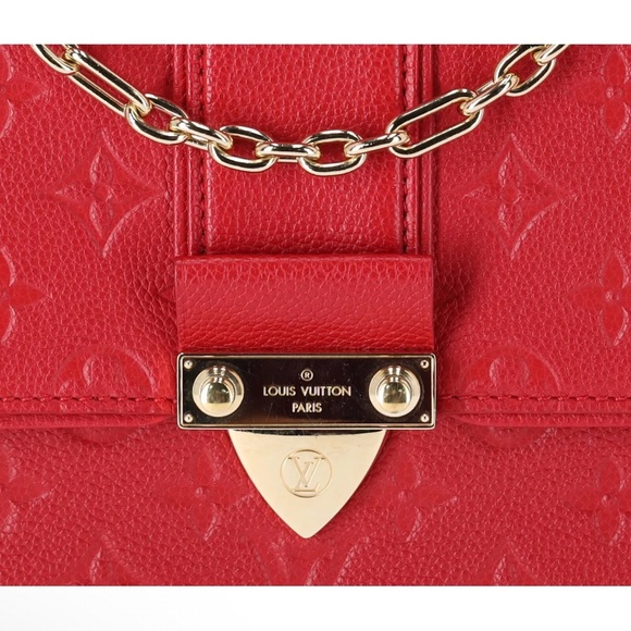 Louis Vuitton Saint Sulpice PM Monogram Empreinte Red Shoulder Bag Crossbody - Picture 4 of 15